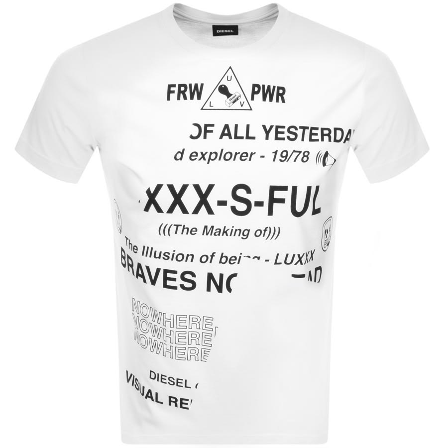 Alternative Image for ProductDiesel Just Folded Short Sleeved T Shirt White1